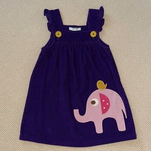 Baby Boden, size 2-3y purple corduroy dress